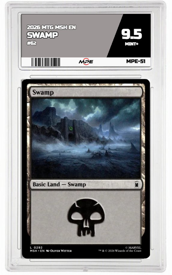2026 MTG MSH EN #62 SWAMP MPE 9.5 MINT+ — graded card up for auction