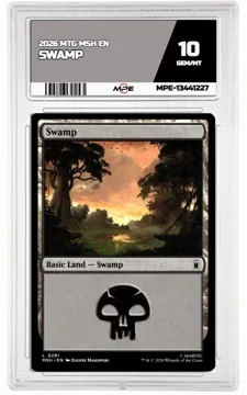 2026 MTG MSH EN SWAMP MPE 10 GEM/MT — graded card up for auction
