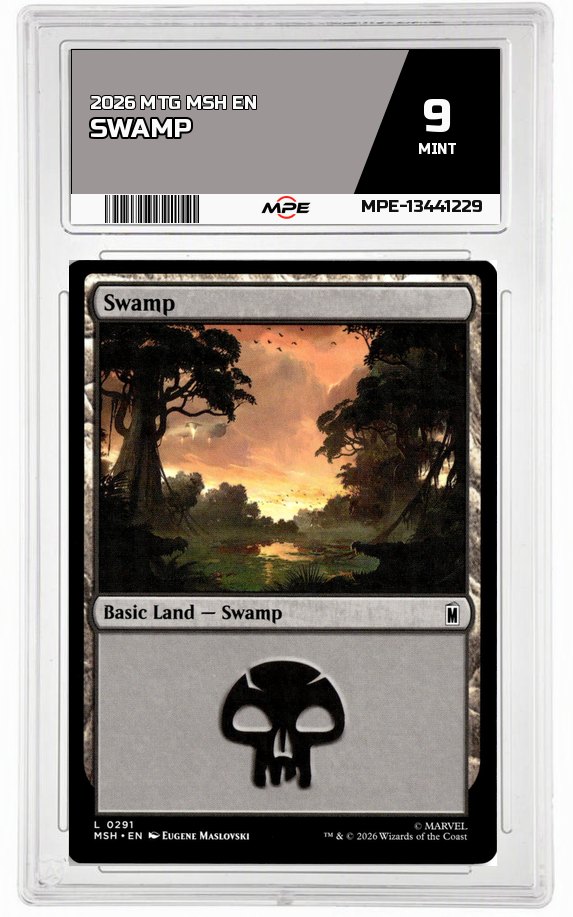 2026 MTG MSH EN SWAMP MPE 9 MINT — graded card up for auction