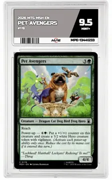 2026 MTG MSH EN #178 PET AVENGERS MPE 9.5 MINT+ — graded card up for auction