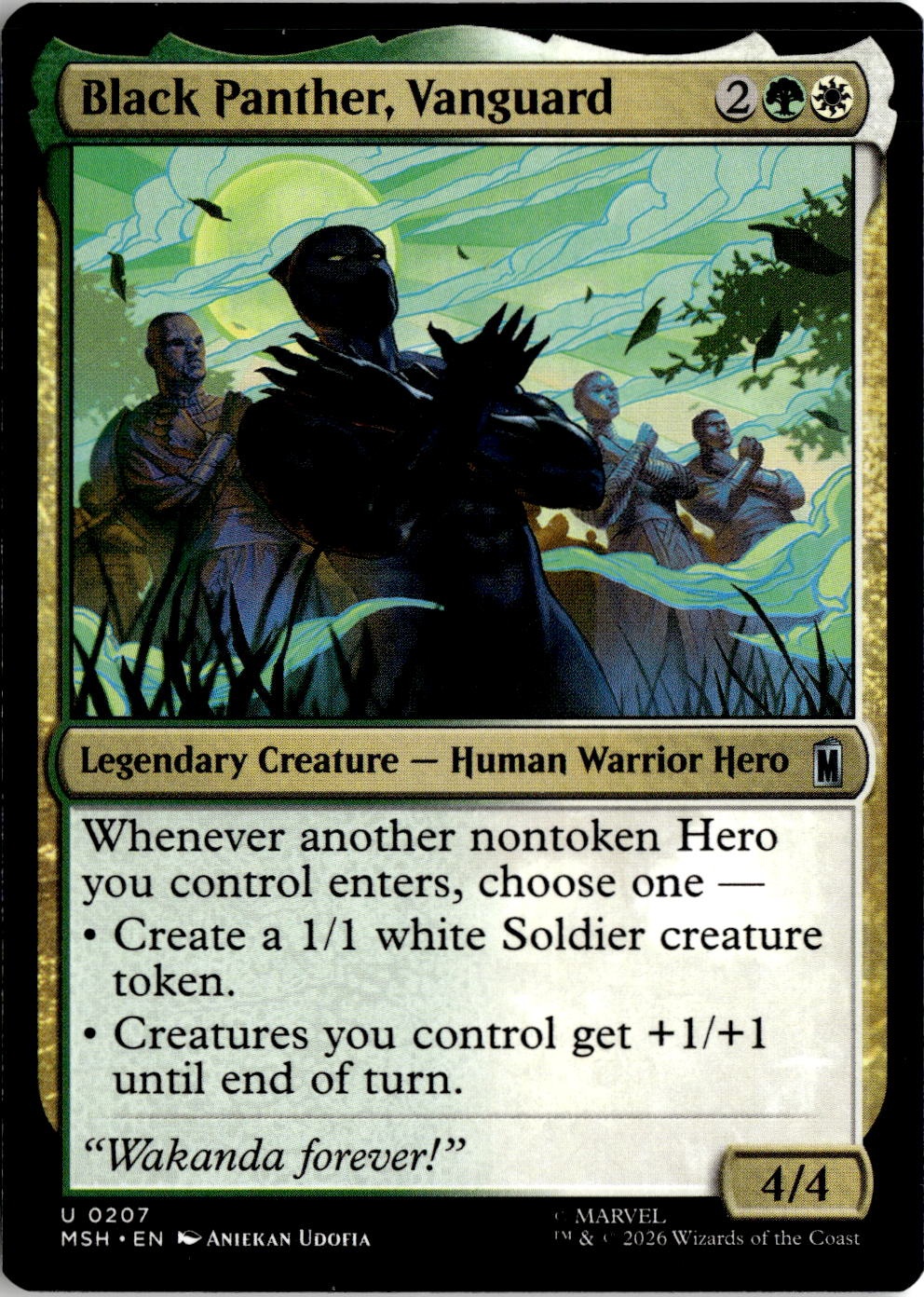 2026 Mtg Msh En Black Panther, Vanguard graded slab
