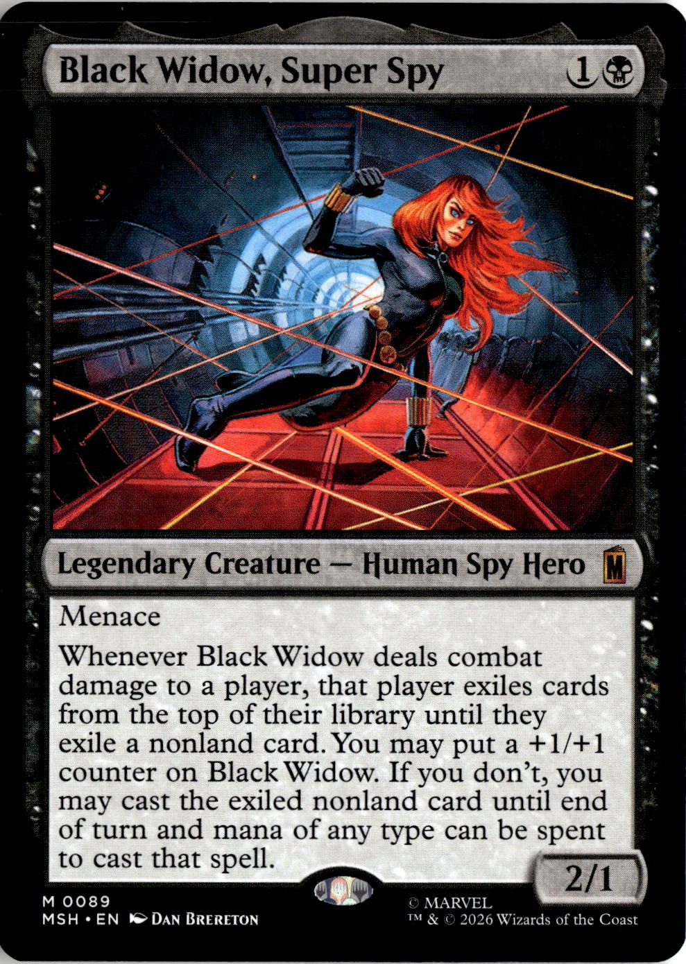 2026 Mtg Msh En Black Widow, Super Spy graded slab