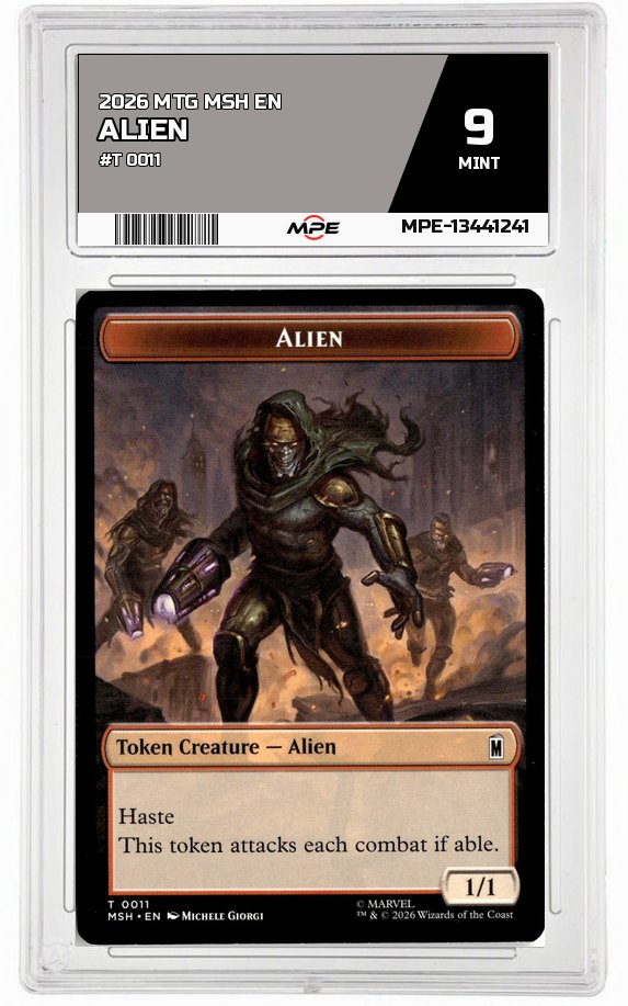 2026 MTG MSH EN #T 0011 ALIEN MPE 9 MINT — graded card auctioned from the MPE vault