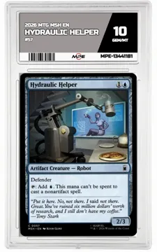 2026 MTG MSH EN #57 HYDRAULIC HELPER MPE 10 GEM/MT — graded card up for auction