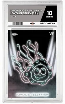 2026 TOPPS CHR VEEFRIENDS #NE-16 JOYOUS JELLYFISH MPE 10 GEM/MT — graded card up for auction