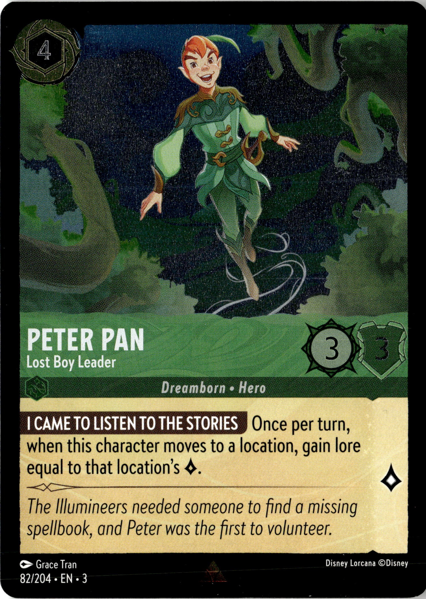 2024 Disney Lorcana En 3 Peter Pan graded slab