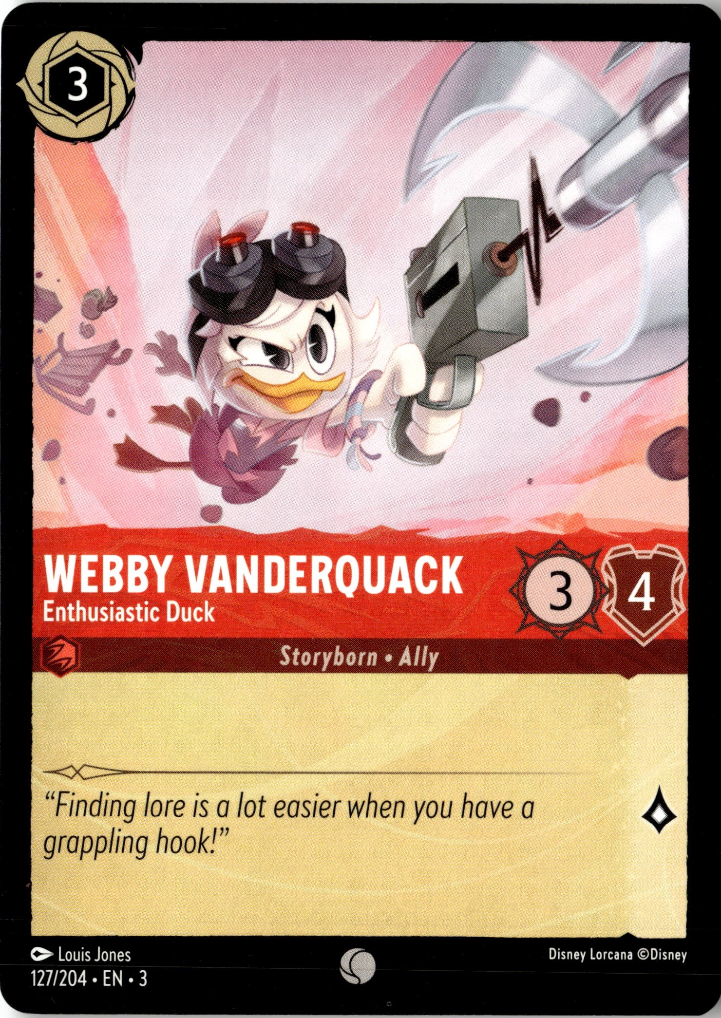 2024 Disney Lorcana En 3 Webby Vanderquack graded slab