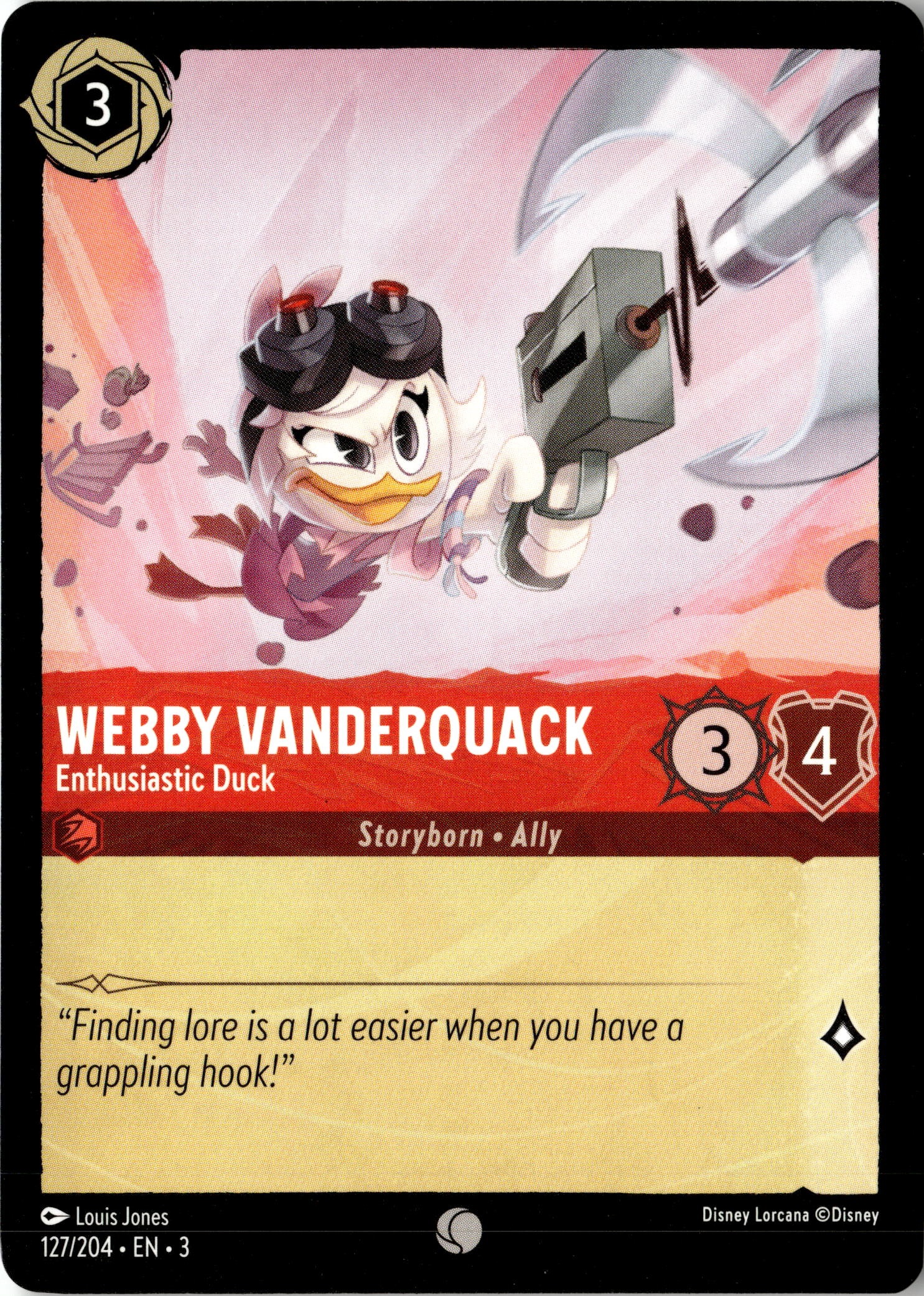 2024 Disney Lorcana En 3 Webby Vanderquack graded slab