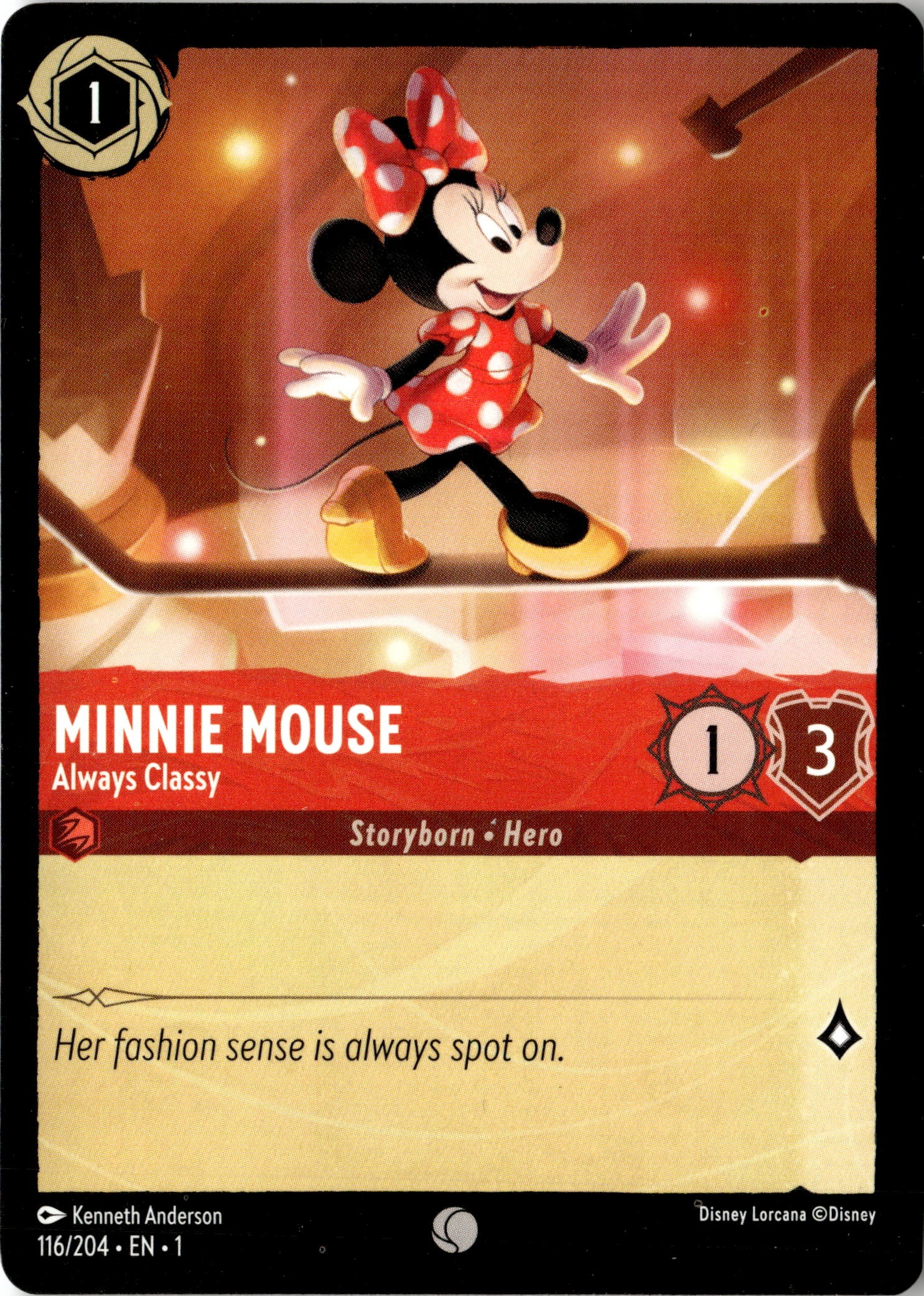 2023 Disney Lorcana En 1 Minnie Mouse graded slab