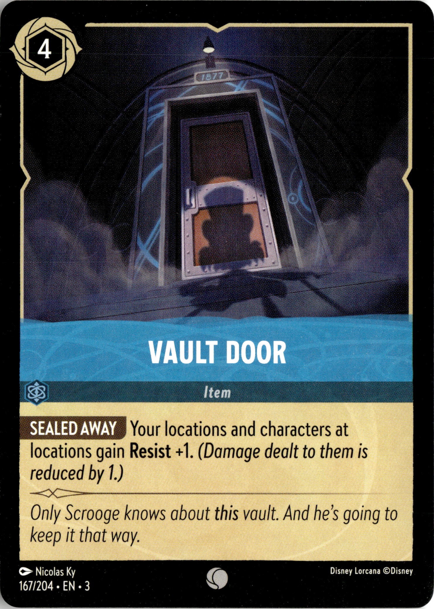 2024 Disney Lorcana En 3 Vault Door graded slab