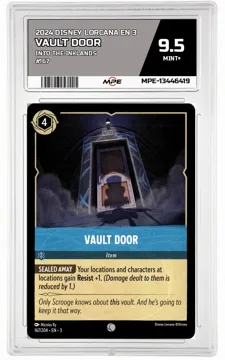 2024 DISNEY LORCANA EN 3 Into the Inklands #167 VAULT DOOR MPE 9.5 MINT+ — graded card up for auction