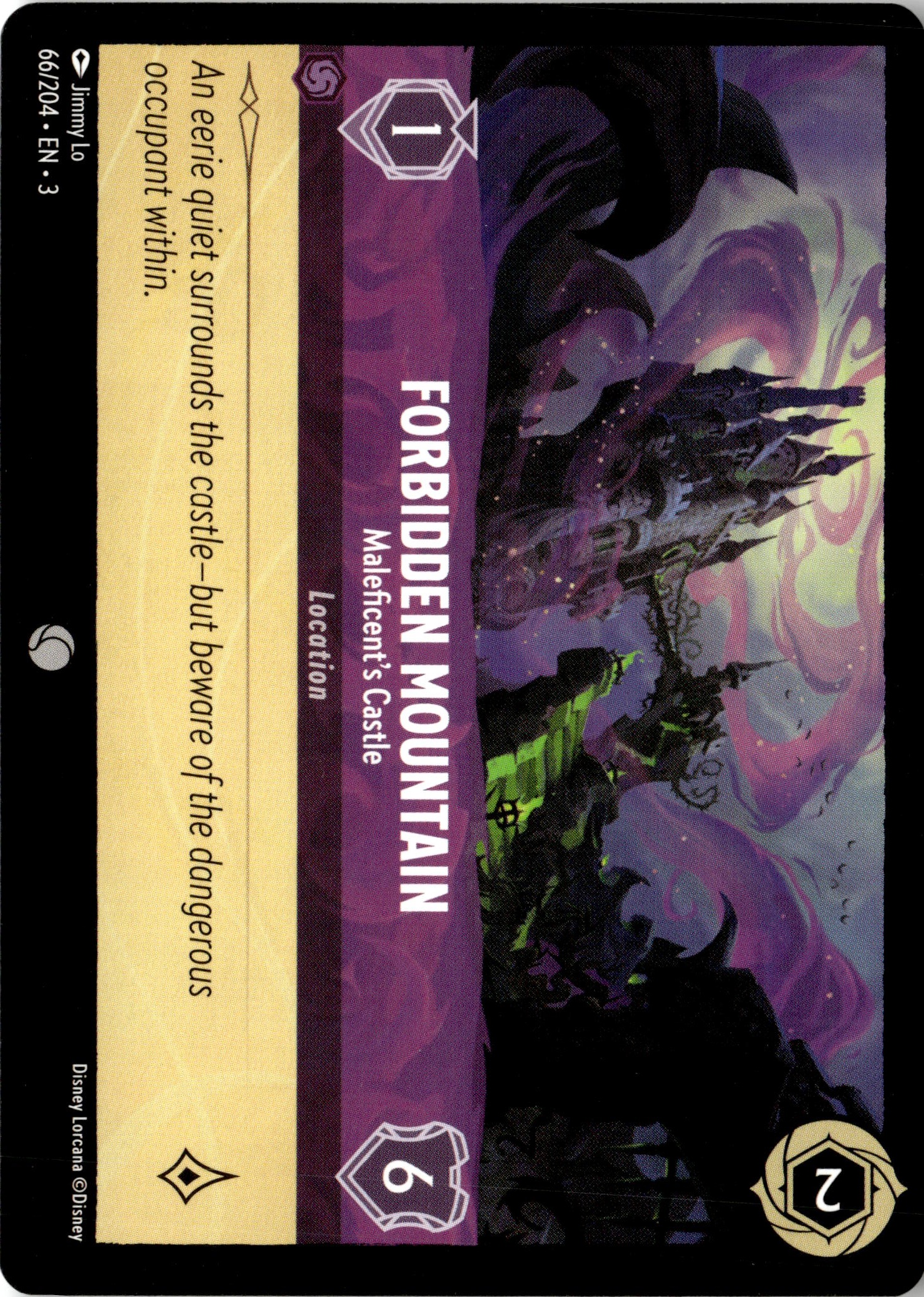 2024 Disney Lorcana En 3 Forbidden Mountain graded slab