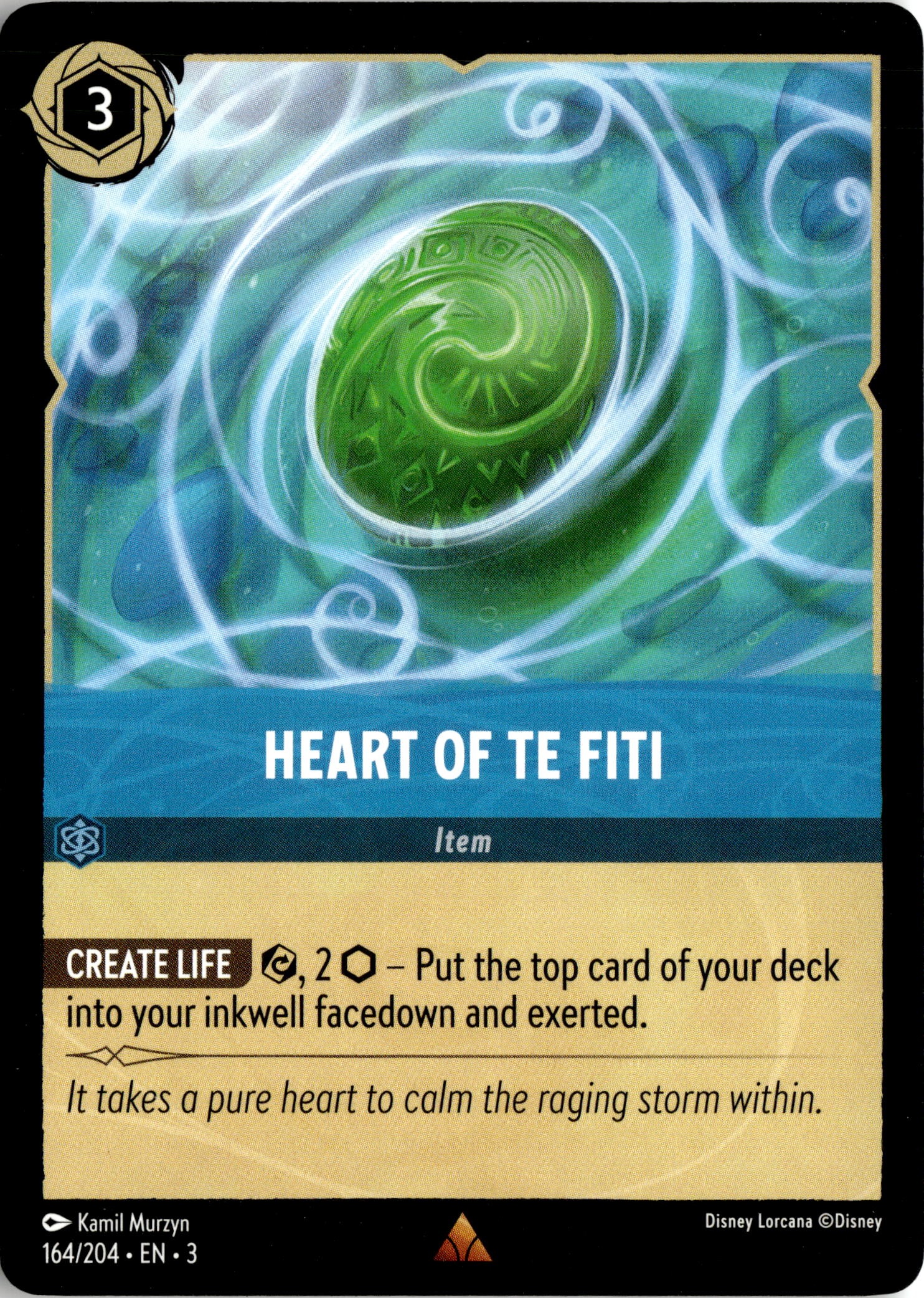 2024 Disney Lorcana En 3 Heart Of Te Fiti graded slab