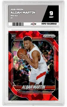 2026 PRIZM Red Ice #7 ALIJAH MARTIN MPE 9 MINT — graded card up for auction