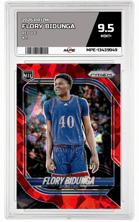 2026 PRIZM Red Ice #73 FLORY BIDUNGA MPE 9.5 MINT+ — graded card auctioned from the MPE vault