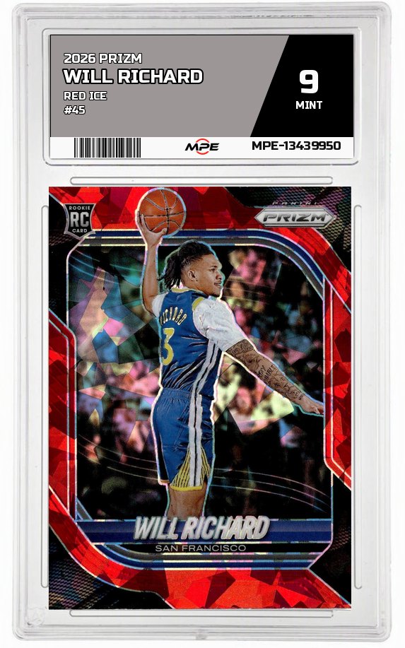 2026 PRIZM Red Ice #45 WILL RICHARD MPE 9 MINT — graded card auctioned from the MPE vault