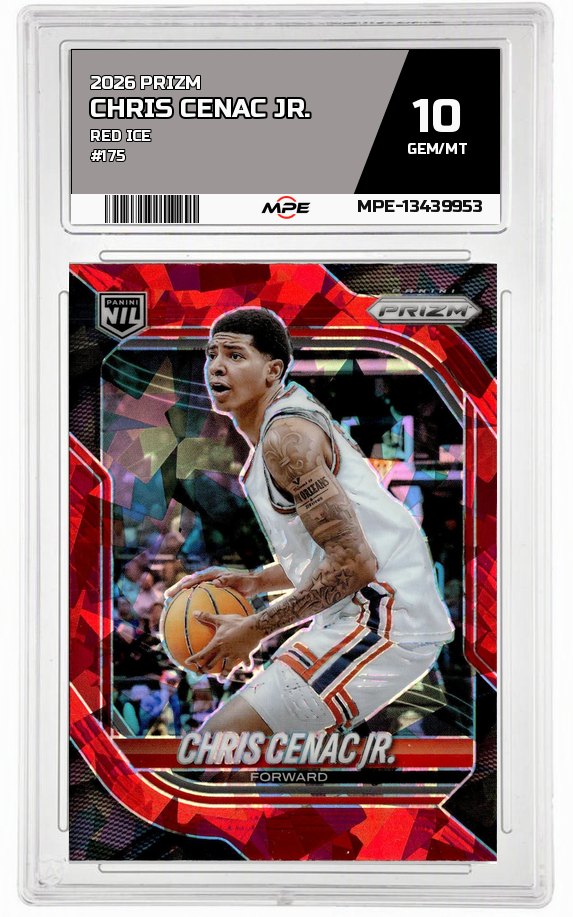 2026 PRIZM Red Ice #175 CHRIS CENAC JR. MPE 10 GEM/MT — graded card auctioned from the MPE vault