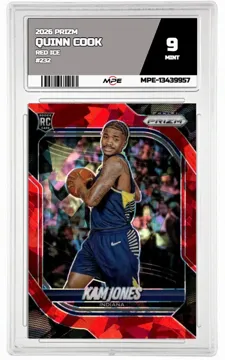2026 PRIZM Red Ice #232 QUINN COOK MPE 9 MINT — graded card up for auction
