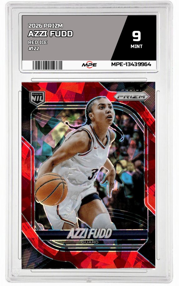 2026 PRIZM Red Ice #122 AZZI FUDD MPE 9 MINT — graded card auctioned from the MPE vault