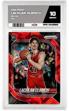 2026 PRIZM Red Ice #44 LACHLAN OLBRICH MPE 10 GEM/MT — graded card up for auction