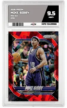 2026 PRIZM Red Ice #193 MIKE BIBBY MPE 9.5 MINT+ — graded card up for auction