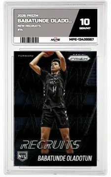 2026 PRIZM NEW RECRUITS #14 BABATUNDE OLADOTUN MPE 10 GEM/MT — graded card up for auction