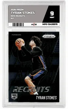 2026 PRIZM NEW RECRUITS #21 TYRAN STOKES MPE 9 MINT — graded card up for auction