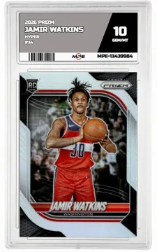 2026 PRIZM Hyper #34 JAMIR WATKINS MPE 10 GEM/MT — graded card up for auction