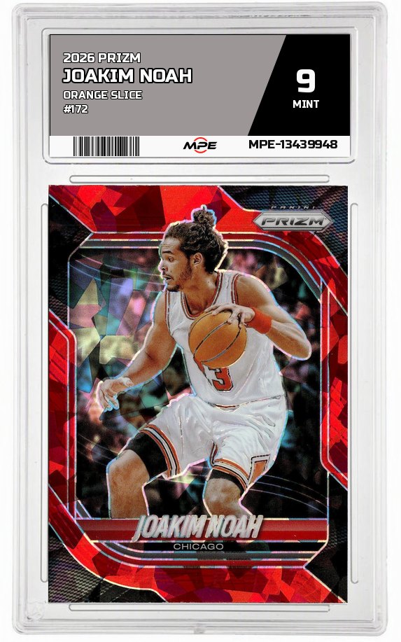 2026 PRIZM ORANGE SLICE #172 JOAKIM NOAH MPE 9 MINT — graded card auctioned from the MPE vault