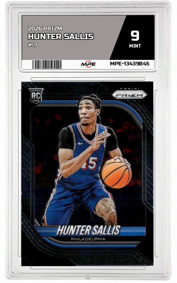 2026 PRIZM #59 HUNTER SALLIS MPE 9 MINT — graded card auctioned from the MPE vault