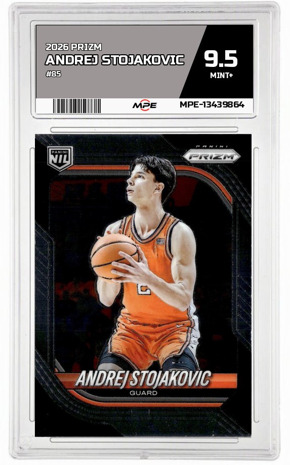 2026 PRIZM #85 ANDREJ STOJAKOVIC MPE 9.5 MINT+ — graded card auctioned from the MPE vault