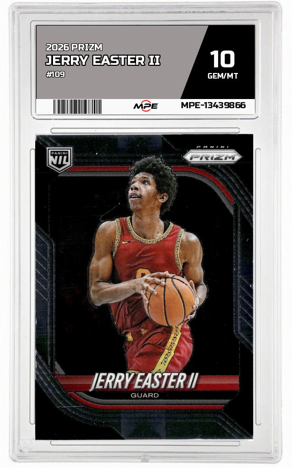 2026 PRIZM #109 JERRY EASTER II MPE 10 GEM/MT — graded card auctioned from the MPE vault