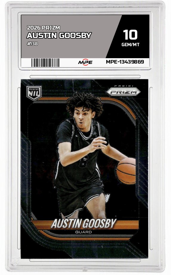 2026 PRIZM #138 AUSTIN GOOSBY MPE 10 GEM/MT — graded card auctioned from the MPE vault
