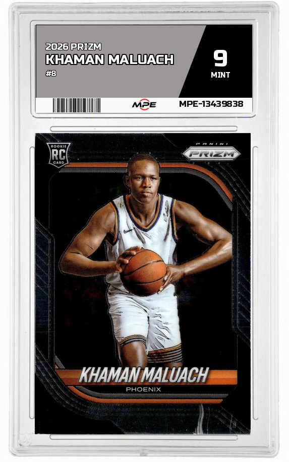 2026 PRIZM #8 KHAMAN MALUACH MPE 9 MINT — graded card auctioned from the MPE vault