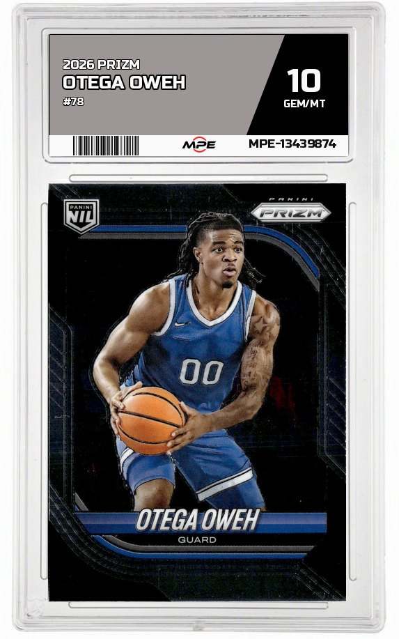 2026 PRIZM #78 OTEGA OWEH MPE 10 GEM/MT — graded card auctioned from the MPE vault