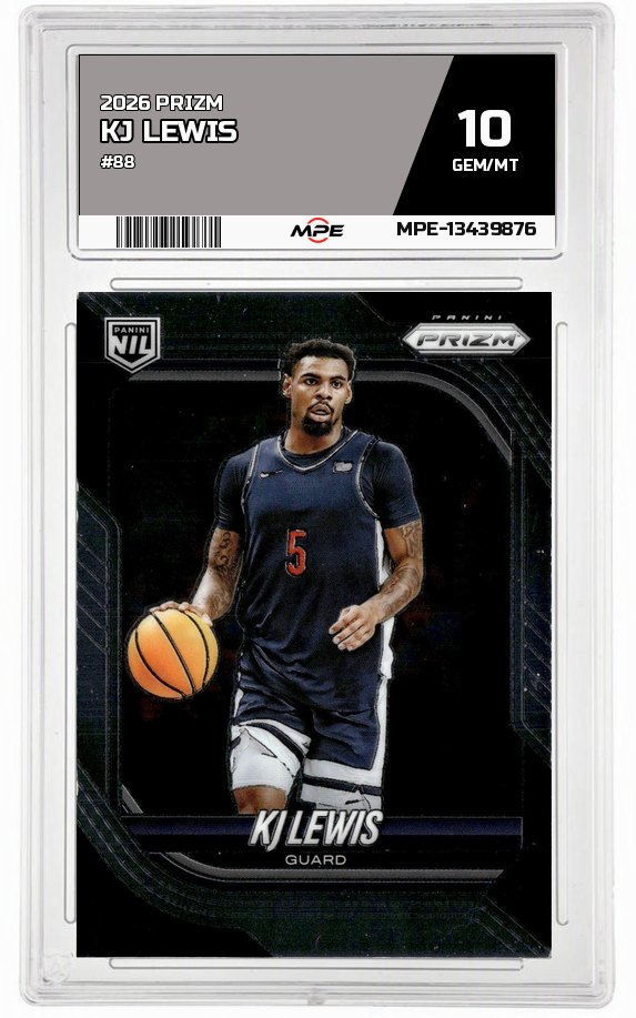 2026 PRIZM #88 KJ LEWIS MPE 10 GEM/MT — graded card auctioned from the MPE vault
