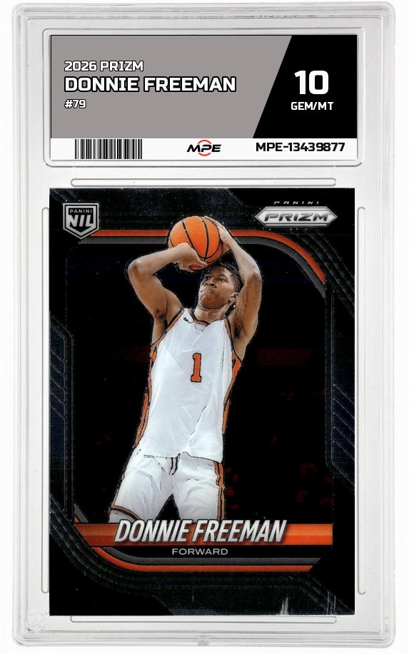 2026 PRIZM #79 DONNIE FREEMAN MPE 10 GEM/MT — graded card auctioned from the MPE vault
