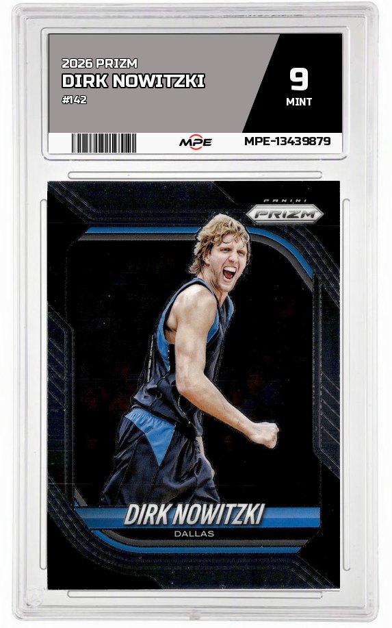 2026 PRIZM #142 DIRK NOWITZKI MPE 9 MINT — graded card auctioned from the MPE vault