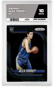 2026 PRIZM #41 ALEX TOOHEY MPE 10 GEM/MT — graded card up for auction