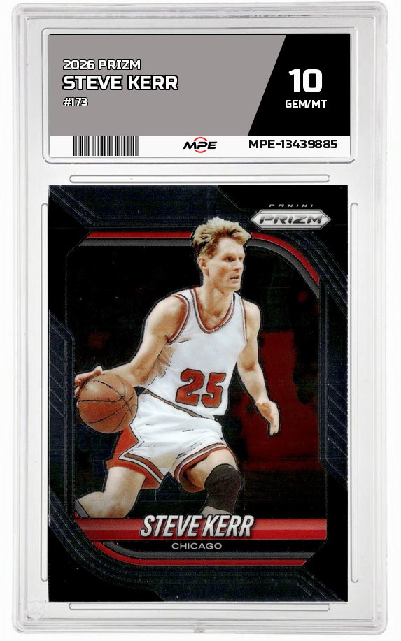 2026 PRIZM #173 STEVE KERR MPE 10 GEM/MT — graded card auctioned from the MPE vault
