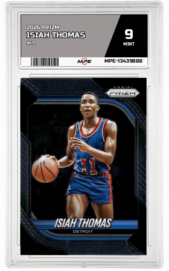 2026 PRIZM #171 ISIAH THOMAS MPE 9 MINT — graded card auctioned from the MPE vault