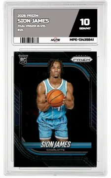 2026 PRIZM Teal Prizm #/215 #24 SION JAMES MPE 10 GEM/MT — graded card up for auction