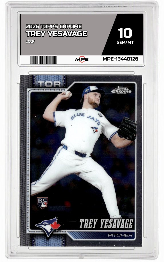 2026 TOPPS CHROME #86 TREY YESAVAGE MPE 10 GEM/MT — graded card auctioned from the MPE vault