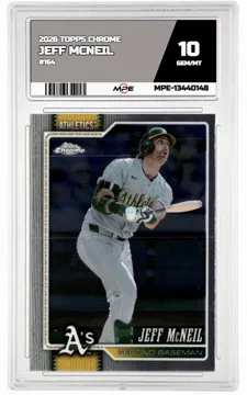 2026 TOPPS CHROME #164 JEFF MCNEIL MPE 10 GEM/MT — graded card up for auction