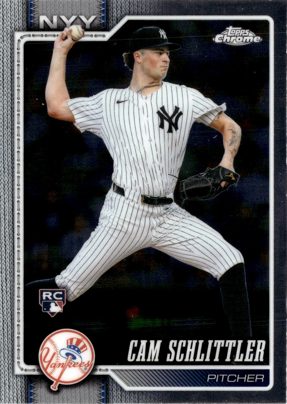 2026 Topps Chrome Cam Schlittler graded slab