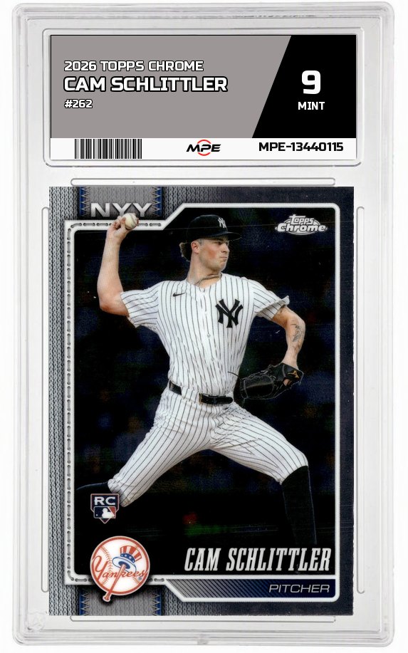 2026 TOPPS CHROME #262 CAM SCHLITTLER MPE 9 MINT — graded card auctioned from the MPE vault