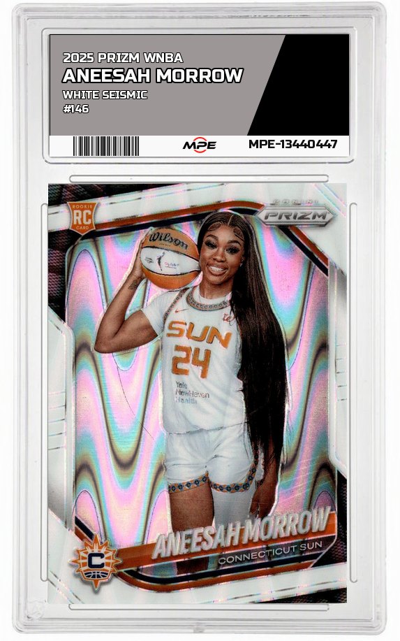 2025 PRIZM WNBA WHITE SEISMIC #146 ANEESAH MORROW — graded card auctioned from the MPE vault