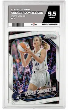 2025 PRIZM WNBA WHITE SEISMIC #102 KARLIE SAMUELSON MPE 9.5 MINT+ — graded card up for auction