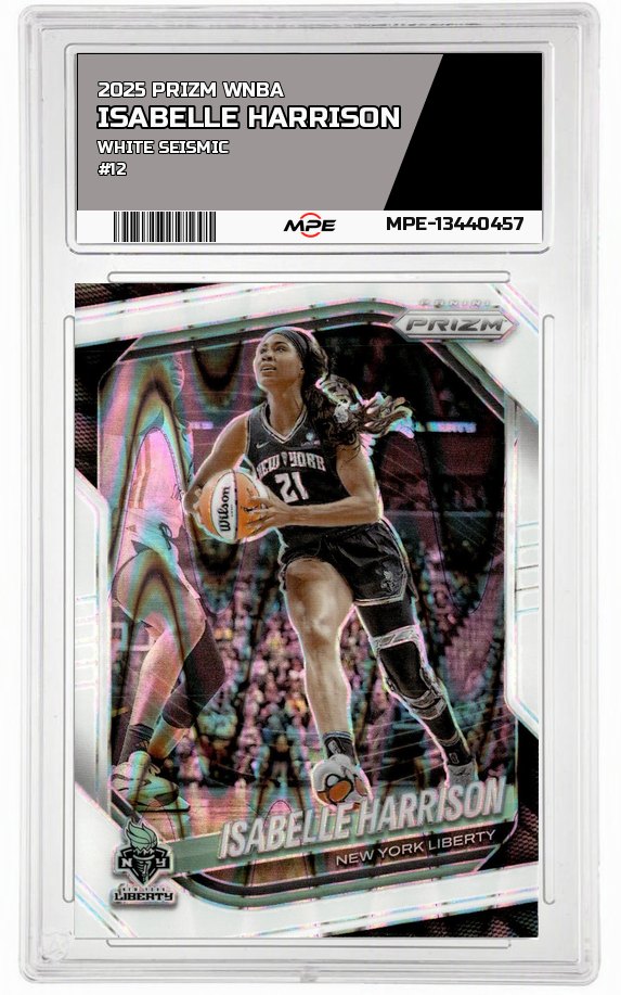 2025 PRIZM WNBA WHITE SEISMIC #12 ISABELLE HARRISON — graded card auctioned from the MPE vault