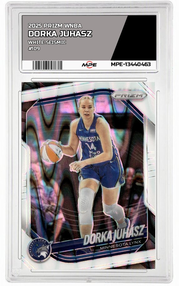2025 PRIZM WNBA WHITE SEISMIC #109 DORKA JUHASZ — graded card auctioned from the MPE vault